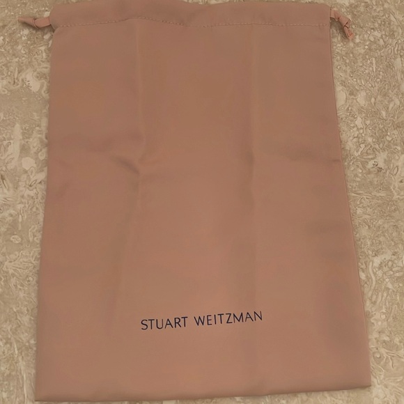 Stuart Weitzman Blue Empty Shoe Box & Pink Logo Dust Bag Set - Picture 4 of 5
